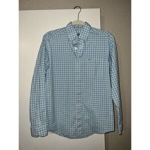 Southern Shirt Company Cotton Club Shirt Size Medium Blue Green and White Logo